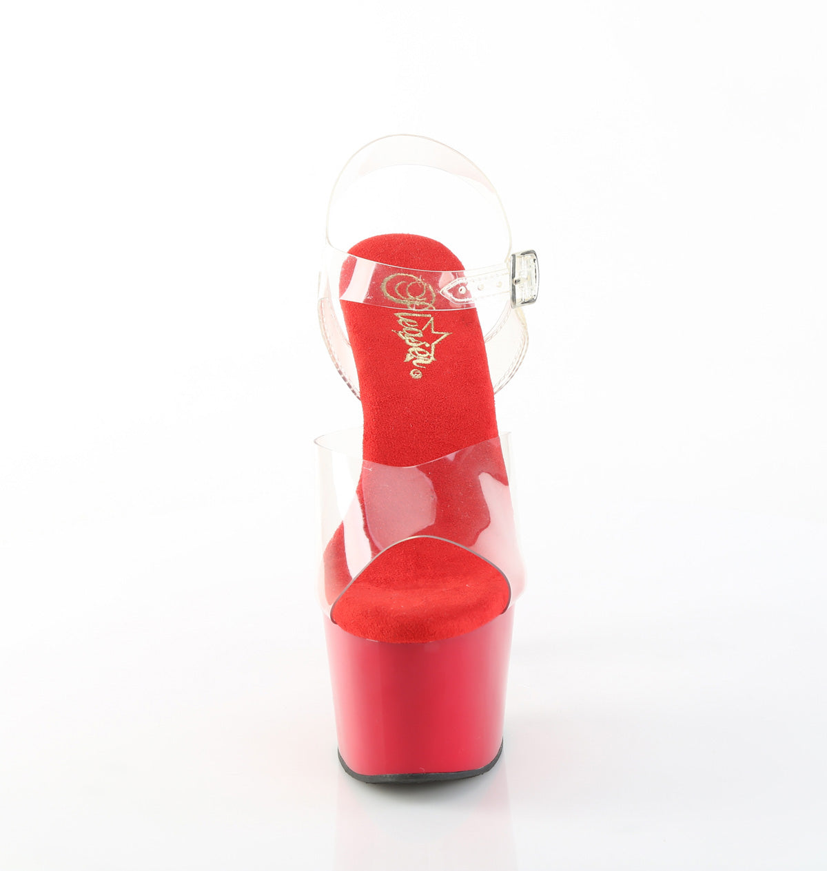 Pleaser Women's Platform Shoes ADORE-708 Clr/Red