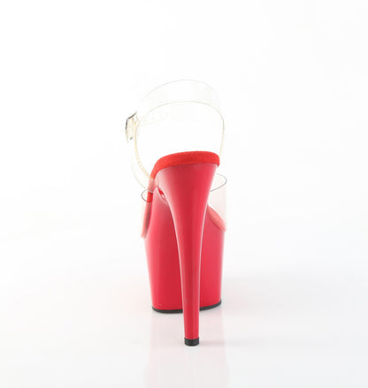 Pleaser Women's Platform Shoes ADORE-708 Clr/Red