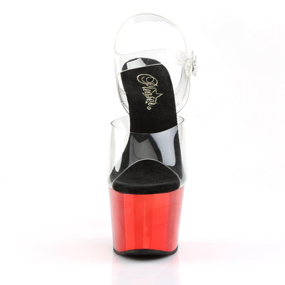 Pleaser Damen Sandalen ADORE-708 CLR / Red Chrome
