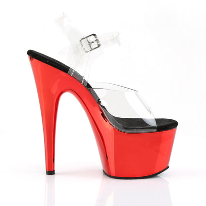 Pleaser Damen Sandalen ADORE-708 CLR / Red Chrome
