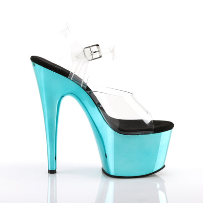 Pleaser Damen Sandalen ADORE-708 CLR / TURQUOISE Chrome
