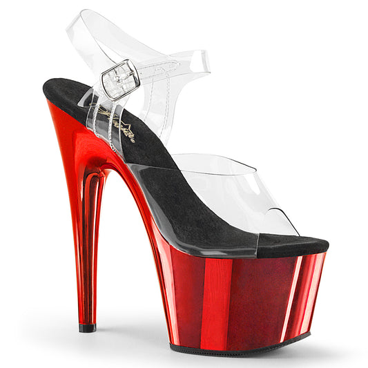 Pleaser Damen Sandalen ADORE-708 CLR / Red Chrome