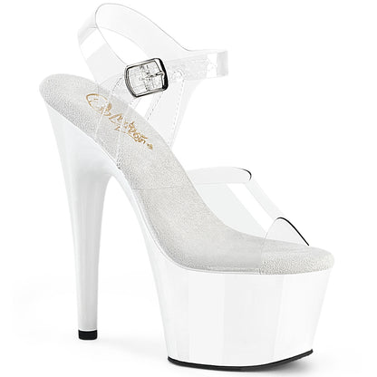 Pleaser Women's Platform Shoes ADORE-708 Clr/Wht
