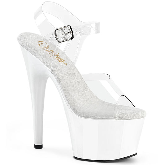 Pleaser Women's Platform Shoes ADORE-708 Clr/Wht