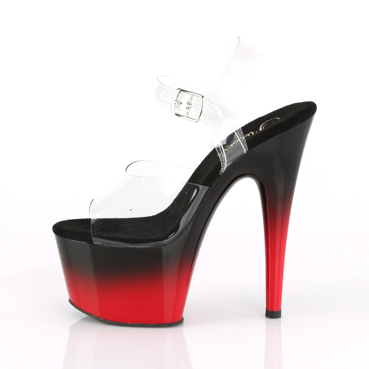 Pleaser Damen Sandalen ADORE-708BR-H CLR / BLK-rot