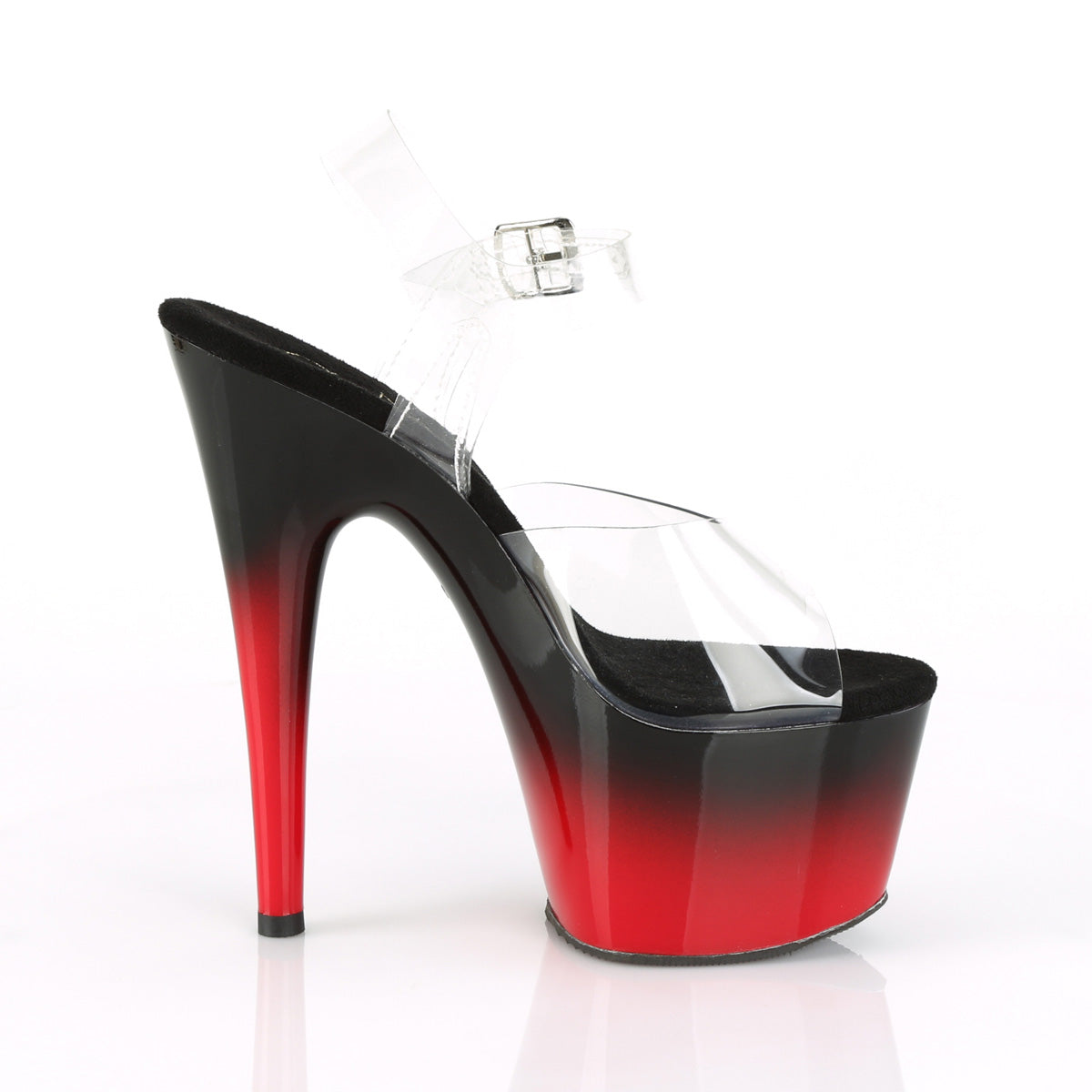 Pleaser Damen Sandalen ADORE-708BR-H CLR / BLK-rot