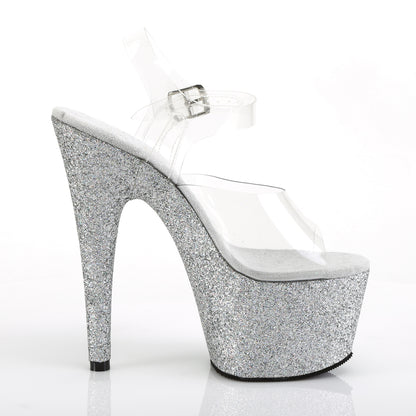 Pleaser Damen Sandalen ADORE-708HMG CLR / SLV Multi Glitter