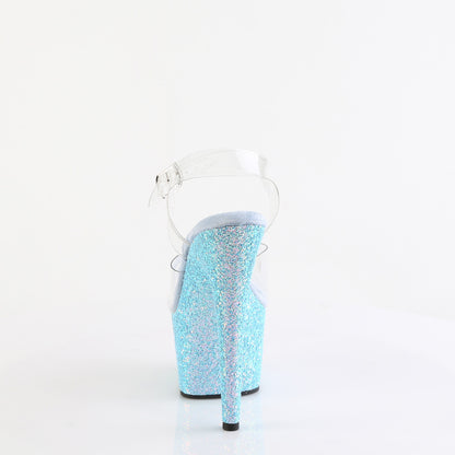 Pleaser   ADORE-708LG Clr/B. Blue Glitter