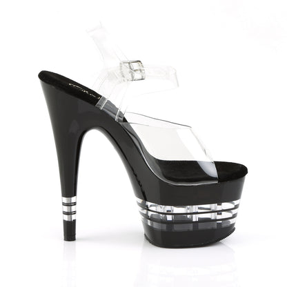 Pleaser Damen Sandalen ADORE-708LN CLR / BLK