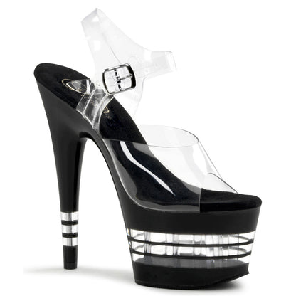 Pleaser Damen Sandalen ADORE-708LN CLR / BLK
