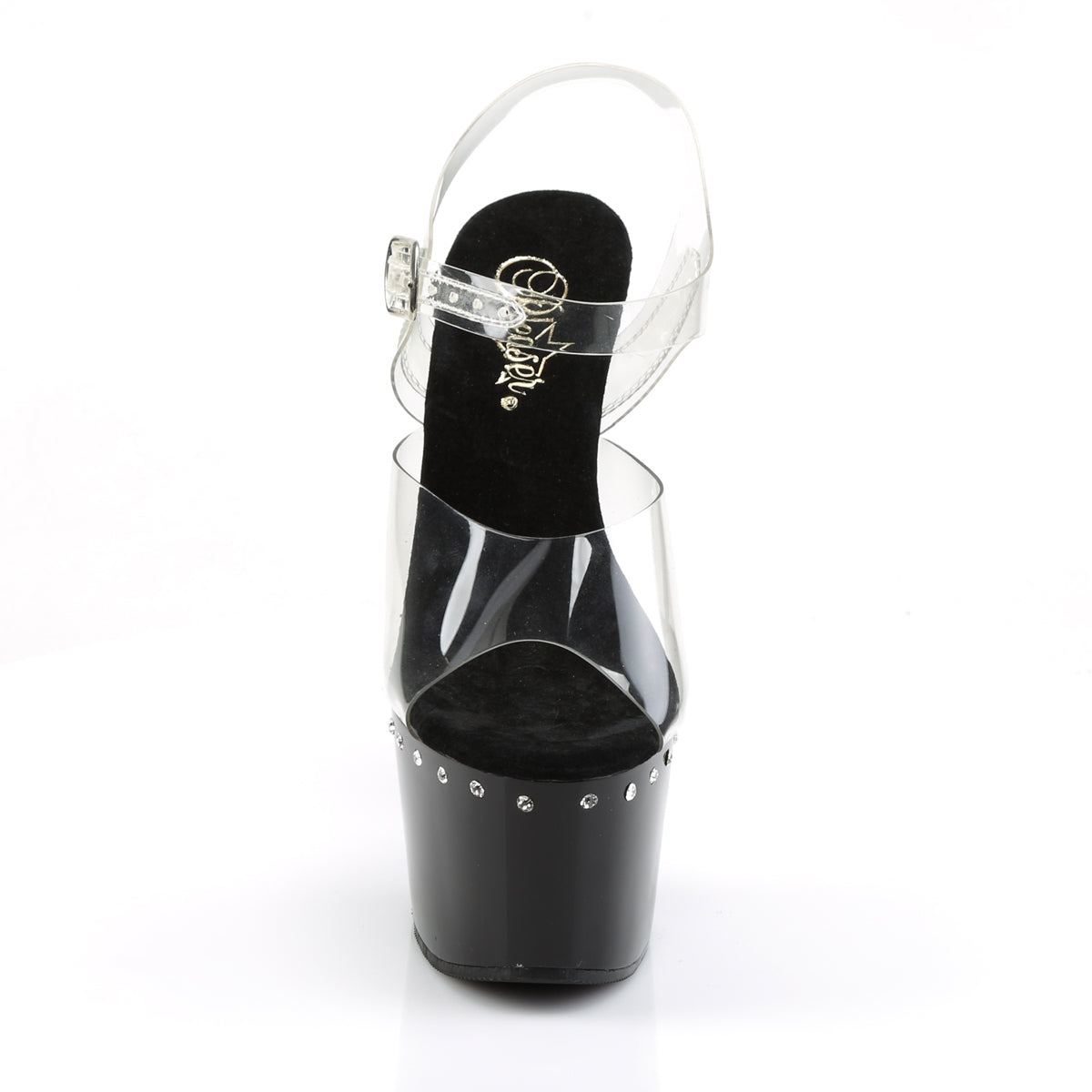 Pleaser Womens Sandals ADORE-708LS Clr/Blk