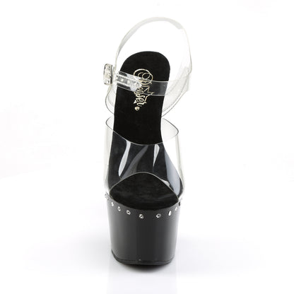 Pleaser Womens Sandals ADORE-708LS Clr/Blk