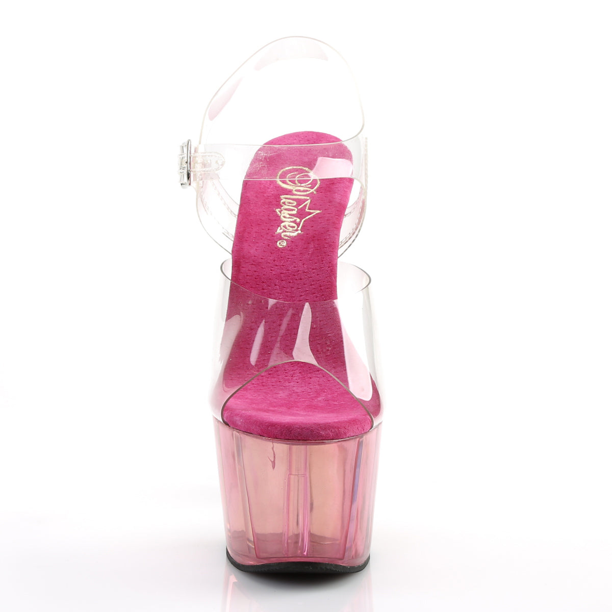 Pleaser Damen Sandalen ADORE-708mct clr / pink getönt
