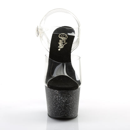 Pleaser Damen Sandalen ADORE-708mg CLR / BLK