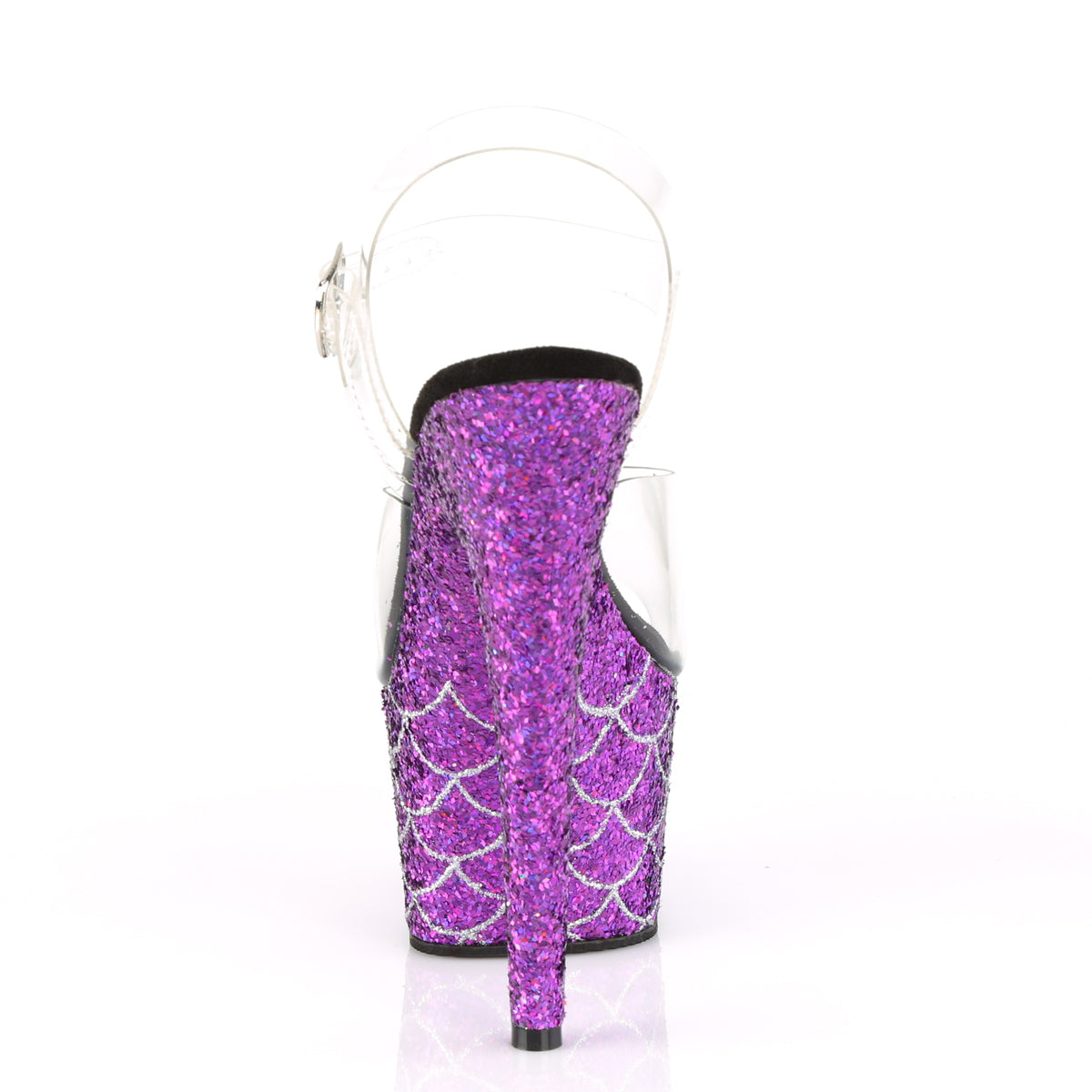 Pleaser Womens Sandals ADORE-708MSLG Clr/Purple Multi Glitter
