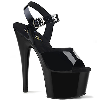 Pleaser Damen Sandalen ADORE-708n BLK (GELLY-LIFE) TPU / BLK