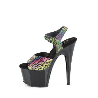 Pleaser  Sandals ADORE-708N-LTP Green-Purple TPU/Blk