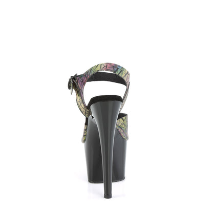 Pleaser  Sandals ADORE-708N-LTP Green-Purple TPU/Blk
