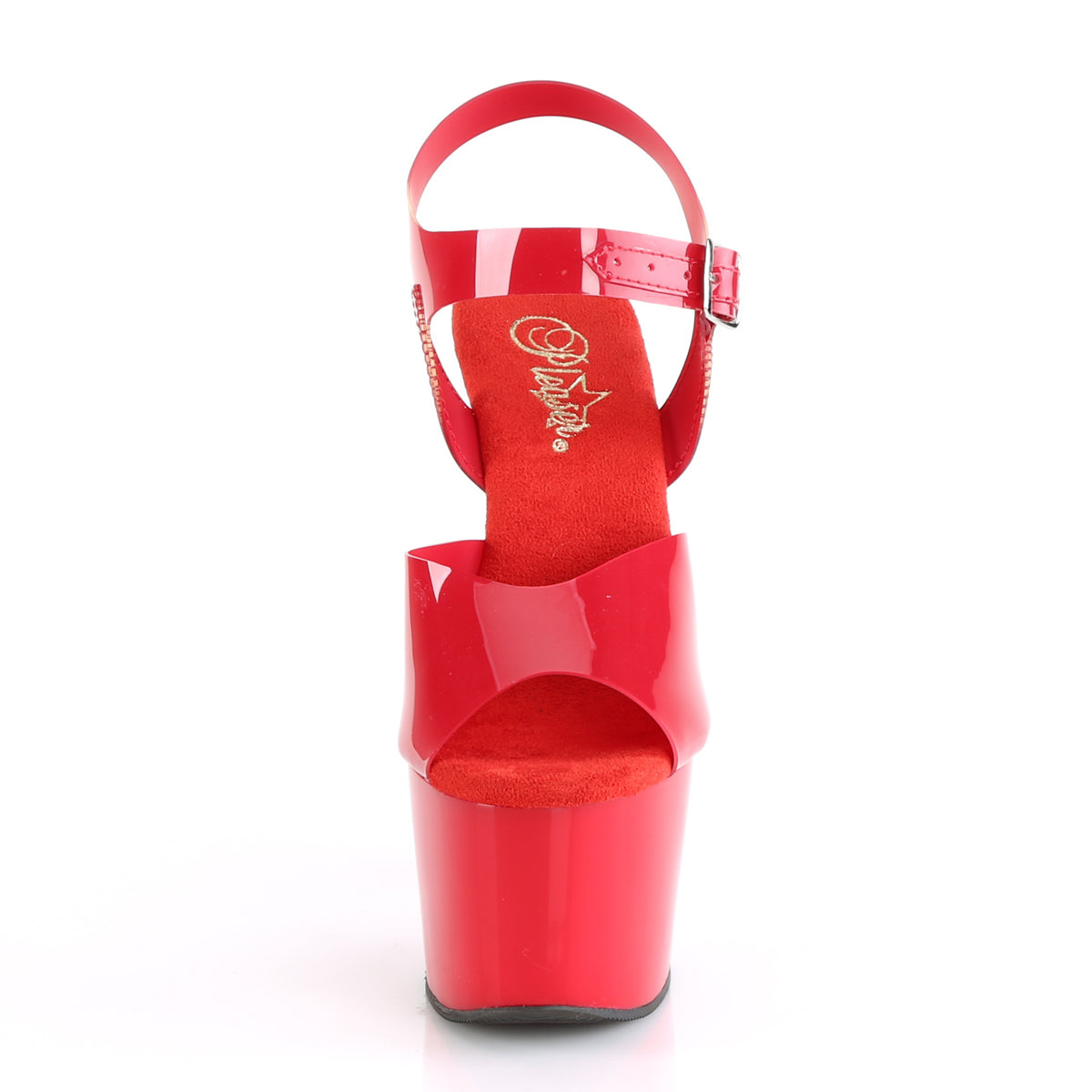 Pleaser Womens Sandals ADORE-708N Red (Jelly-Like) TPU/Red