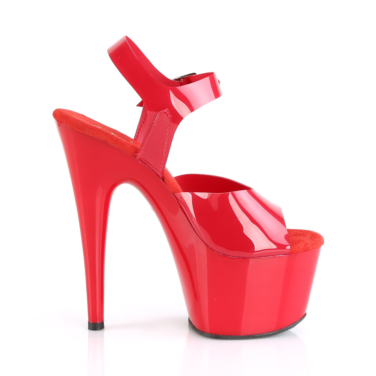 Pleaser Damen Sandalen ADORE-708n rot (jelly-artig) TPU / rot