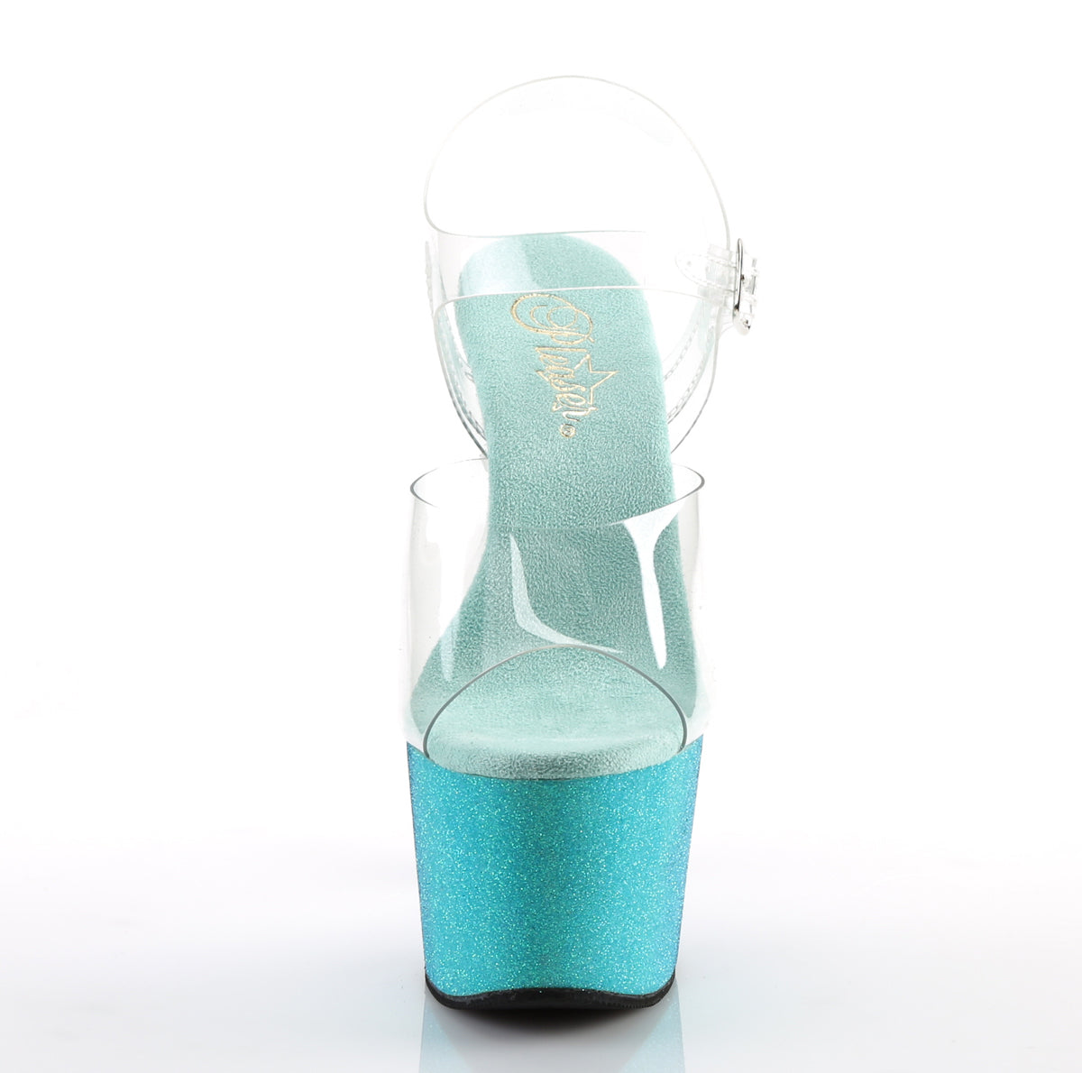Pleaser Damen Sandalen ADORE-708ombre CLR / Aqua-Blue Ombre