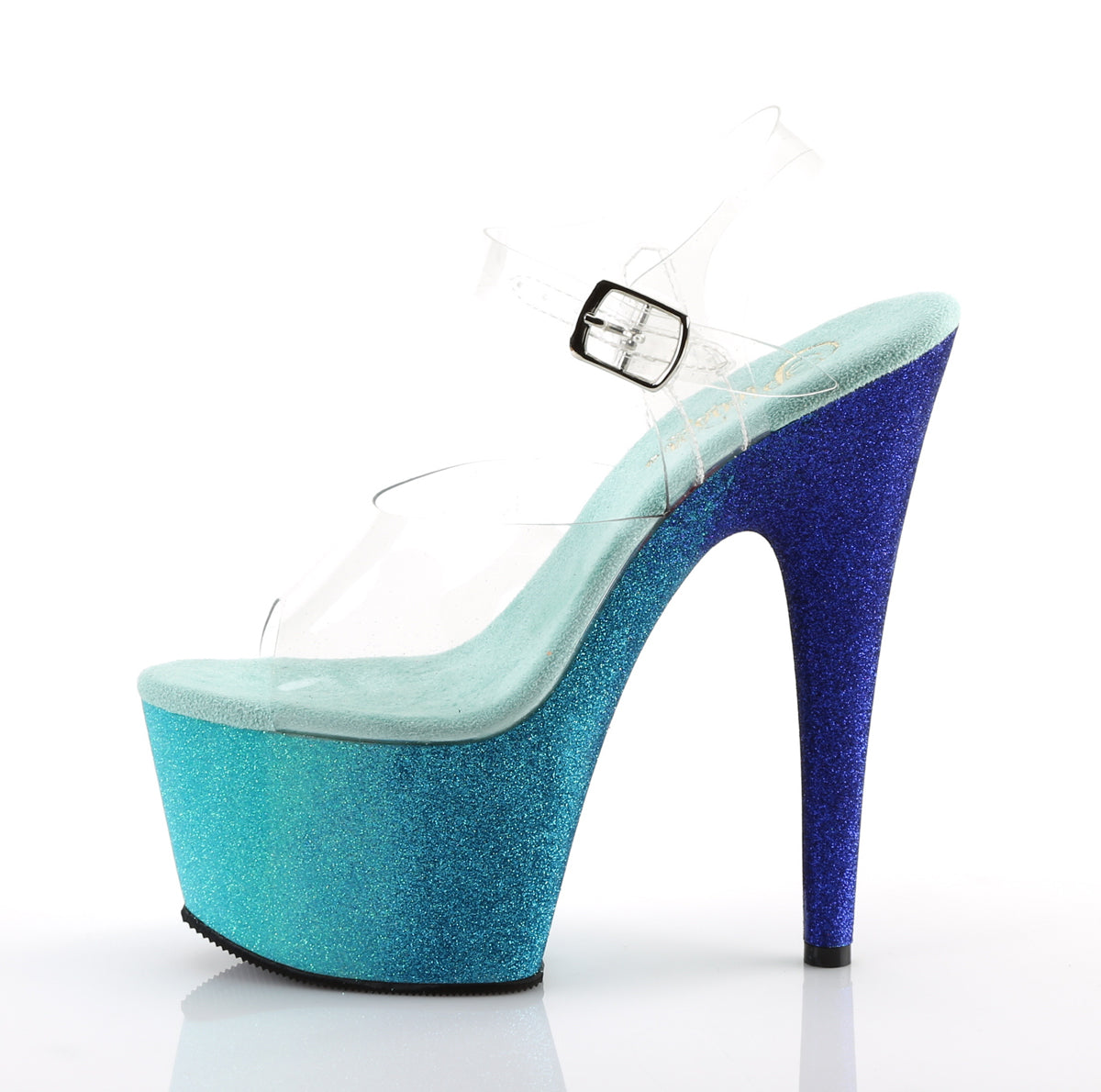 Pleaser Damen Sandalen ADORE-708ombre CLR / Aqua-Blue Ombre