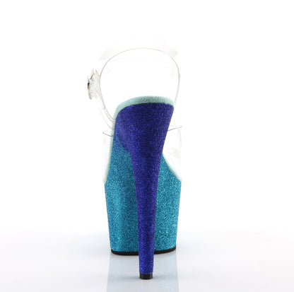 Pleaser Damen Sandalen ADORE-708ombre CLR / Aqua-Blue Ombre