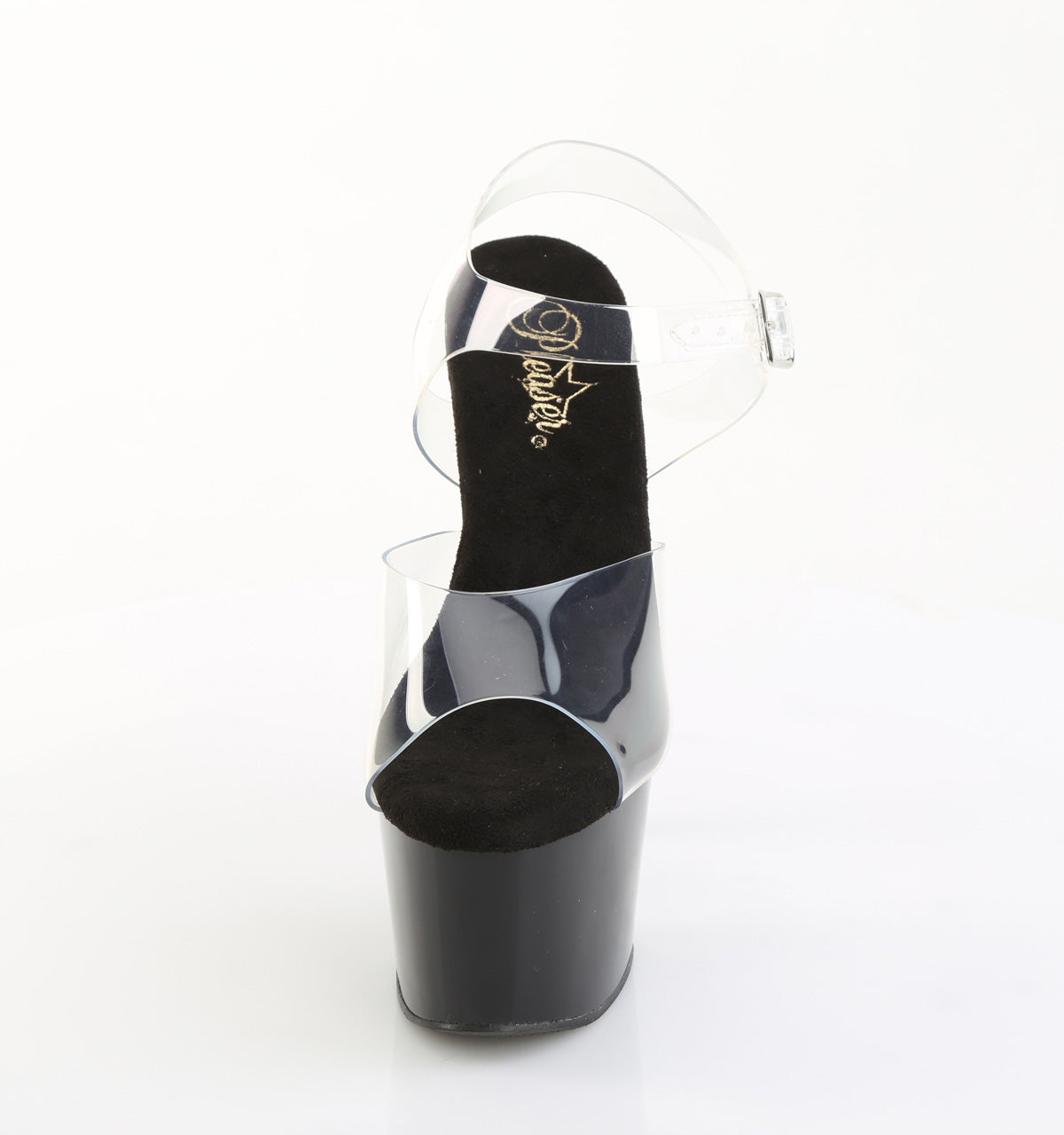 Pleaser Women's Platform Shoes ADORE-708PREM Clr TPU/Blk