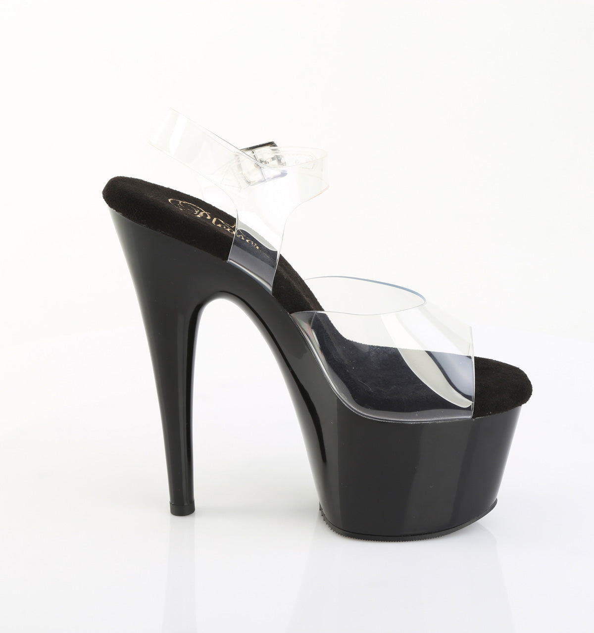 Pleaser Women's Platform Shoes ADORE-708PREM Clr TPU/Blk