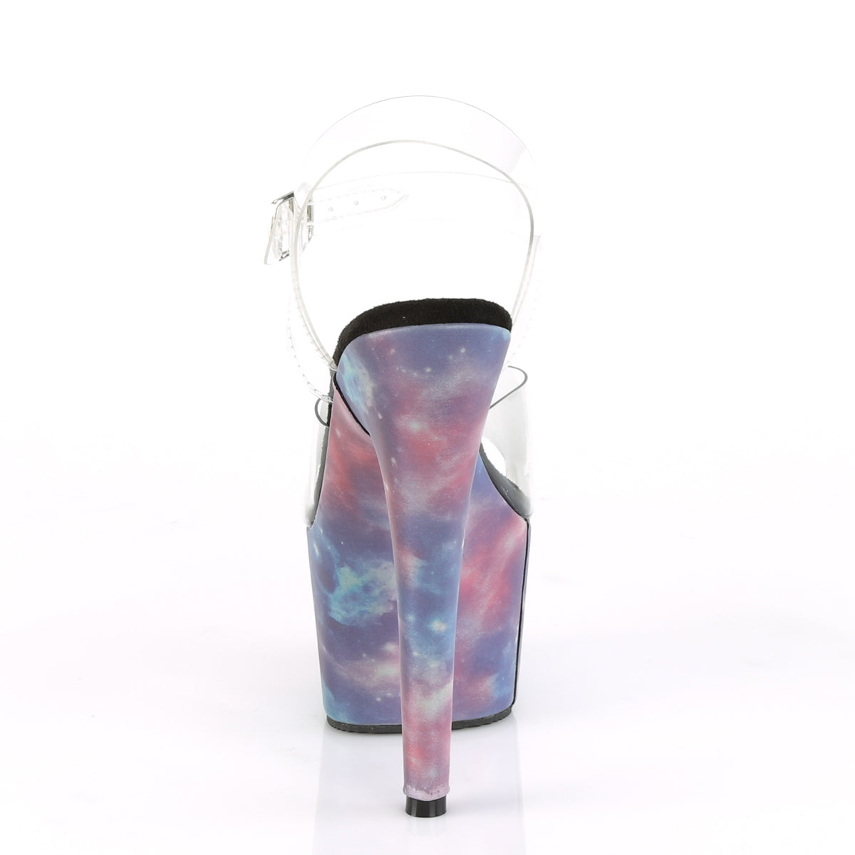 Pleaser Womens Sandals ADORE-708REFL Clr/Purple-Blue Reflective