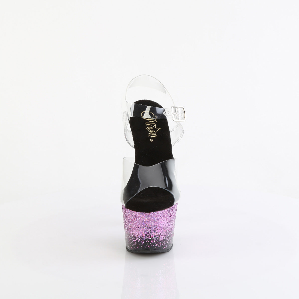 Pleaser   ADORE-708SS CLR/BLK-Purpur Multi Glitter