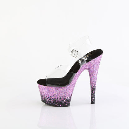Pleaser   ADORE-708SS CLR/BLK-Purpur Multi Glitter