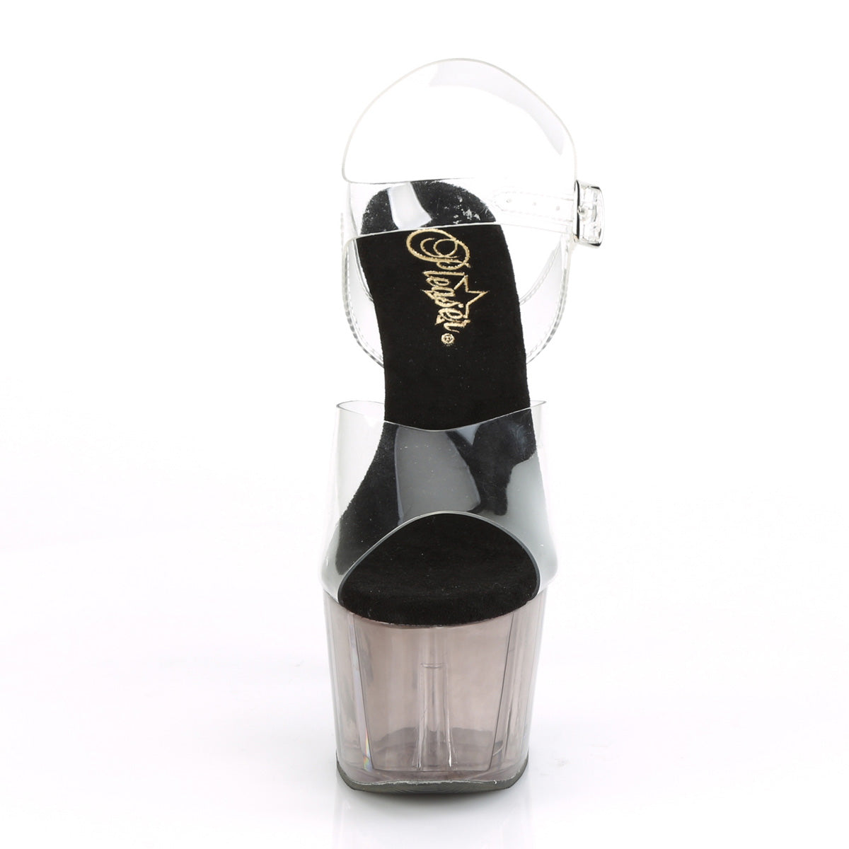 Pleaser Womens Sandals ADORE-708T Clr/Smoke Tinted