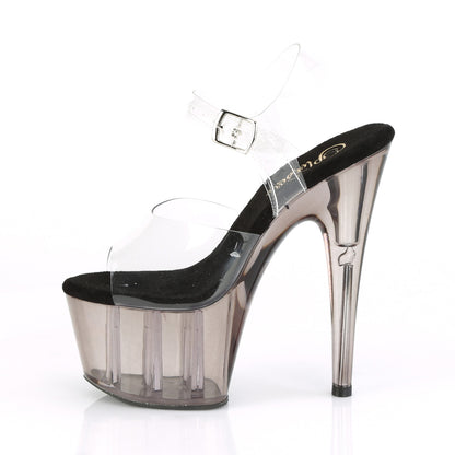 Pleaser Womens Sandals ADORE-708T Clr/Smoke Tinted