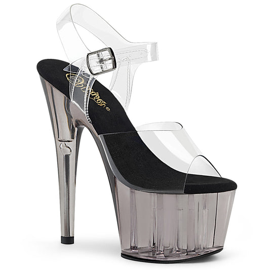 Pleaser Damen Sandalen ADORE-708T CLR / Rauch getönt