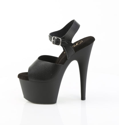 Pleaser Women's Platform Shoes ADORE-708UL Blk Faux Leather/Blk Matte