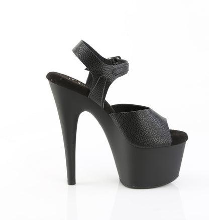 Pleaser Women's Platform Shoes ADORE-708UL Blk Faux Leather/Blk Matte