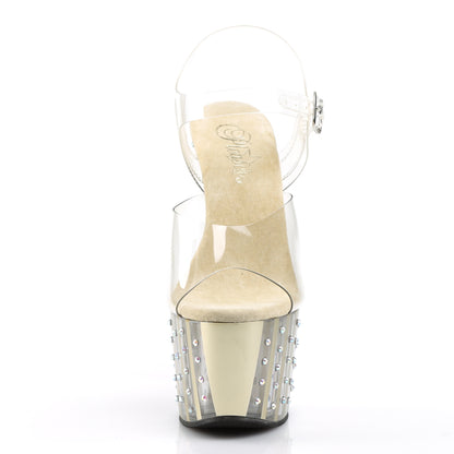 Pleaser Damen Sandalen ADORE-708VLRS CLR / GOLD