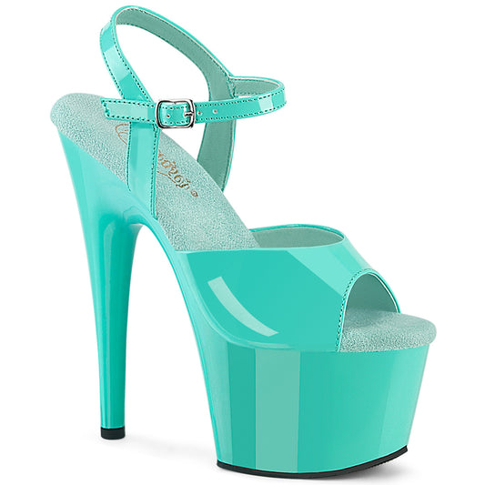 Pleaser Women's Platform Shoes ADORE-709 Aqua Pat/Aqua
