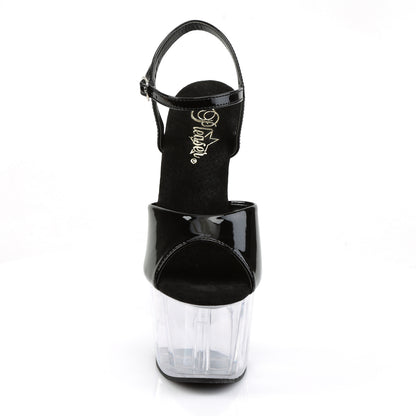 Pleaser Womens Sandals ADORE-709 Blk Pat/ Clr