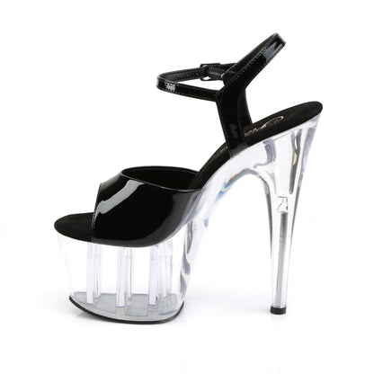 Pleaser Womens Sandals ADORE-709 Blk Pat/ Clr