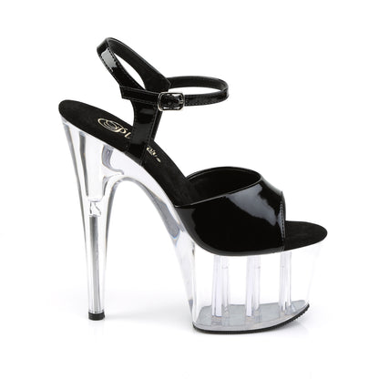 Pleaser Womens Sandals ADORE-709 Blk Pat/ Clr