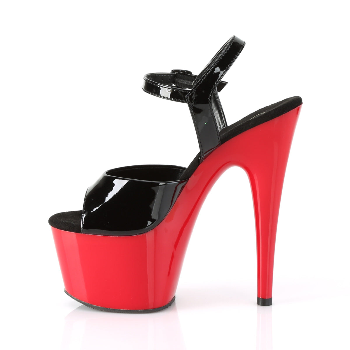 Pleaser Womens Sandals ADORE-709 Blk Pat/Red