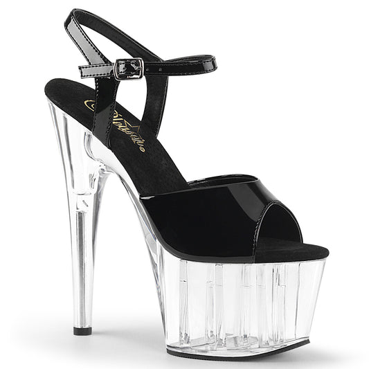 Pleaser Womens Sandals ADORE-709 Blk Pat/ Clr