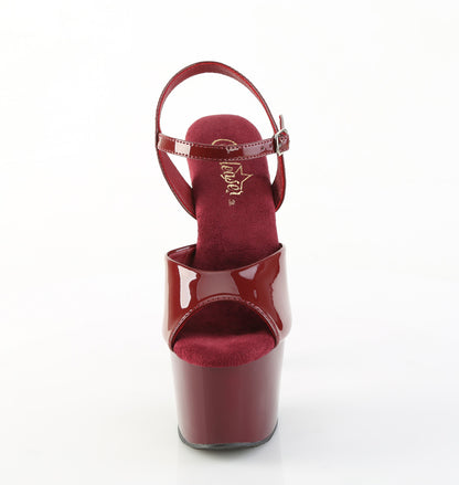 Pleaser Women's Platform Shoes ADORE-709 Burgundy Pat/Burgundy
