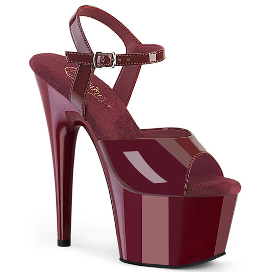 Pleaser Women's Platform Shoes ADORE-709 Burgundy Pat/Burgundy