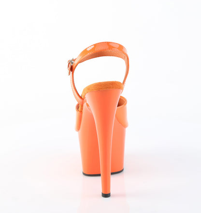 Pleaser Women's Platform Shoes ADORE-709 Orange Pat/Orange