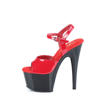 Pleaser  Sandalen ADORE-709 Red Pat / BLK