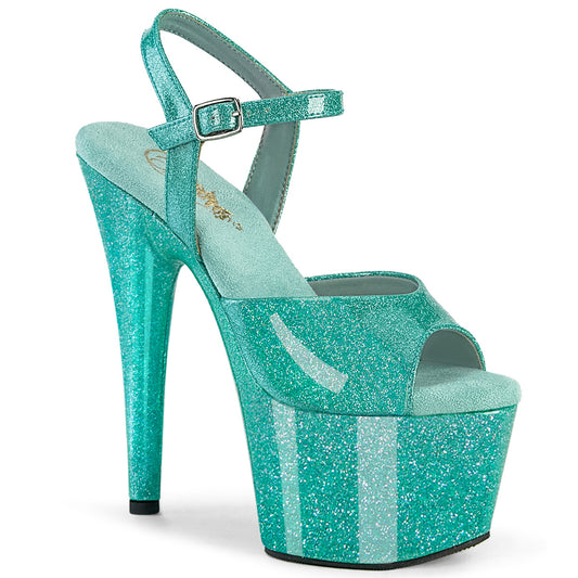 Pleaser   ADORE-709GP Aqua Glitter Pat/M.