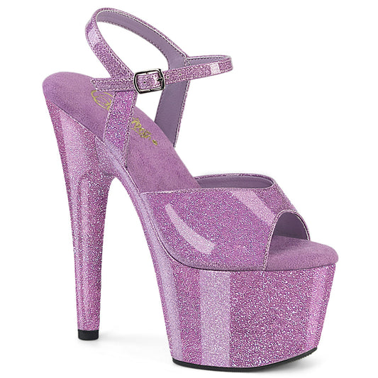 Pleaser Women's Platform Shoes ADORE-709GP Lilac Glitter Pat/M